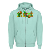 Seafoam St. Patricks day nurse Zipper Hoodie - HowdyJamesFarm