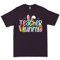 Plum teacher bunny Premium Tee - MaliasSmallBusiness