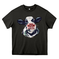 Asphalt holstein calf face Heavy Core Tee - LillyAllenDesigns