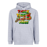 Heather Grey thick thighs juneteenth vibes Heavyweight Hoodie - FaDigitalArtStudio