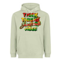 Matcha thick thighs juneteenth vibes Heavyweight Hoodie - FaDigitalArtStudio