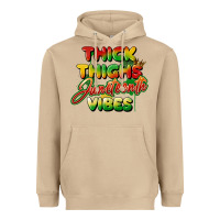 Mushroom thick thighs juneteenth vibes Heavyweight Hoodie - FaDigitalArtStudio