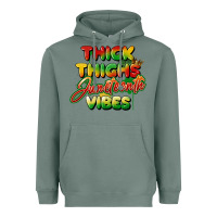 Sage thick thighs juneteenth vibes Heavyweight Hoodie - FaDigitalArtStudio