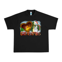 Black Christmas Snowman Urban Heavy Tee - LillyAllenDesigns