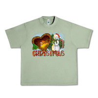 Oil Green Christmas Snowman Urban Heavy Tee - LillyAllenDesigns
