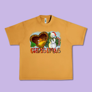 Christmas Snowman Urban Heavy Tee Designed By Lillyallendesigns