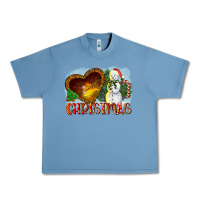 Pebble Blue Christmas Snowman Urban Heavy Tee - LillyAllenDesigns