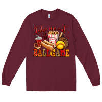 Burgundy take me out to the ball game softball Long Sleeve Tee - Jasminsmagicworld