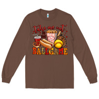 Chestnut take me out to the ball game softball Long Sleeve Tee - Jasminsmagicworld