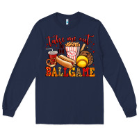 Navy take me out to the ball game softball Long Sleeve Tee - Jasminsmagicworld