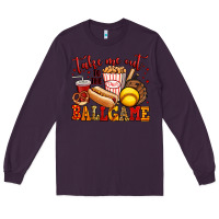 Plum take me out to the ball game softball Long Sleeve Tee - Jasminsmagicworld