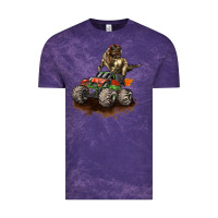 Cloud Purple monster truck and t rex dinosaur Vintage Tee - LillyAllenDesigns