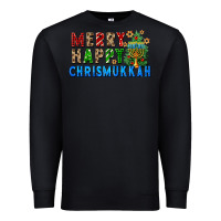 Black merry happy chrismukkah Premium Sweatshirt - FaDigitalArtStudio