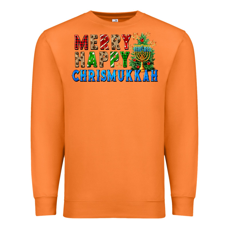 Merry Happy Chrismukkah Premium Sweatshirt by FaDigitalArtStudio | Teevron