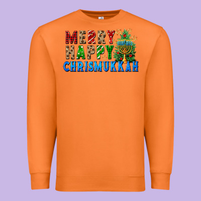 Merry Happy Chrismukkah Premium Sweatshirt Designed By Fadigitalartstudio