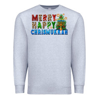 Heather Grey merry happy chrismukkah Premium Sweatshirt - FaDigitalArtStudio