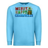 Ocean Blue merry happy chrismukkah Premium Sweatshirt - FaDigitalArtStudio