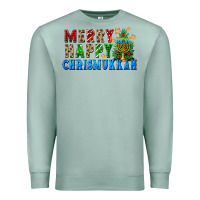 Seafoam merry happy chrismukkah Premium Sweatshirt - FaDigitalArtStudio