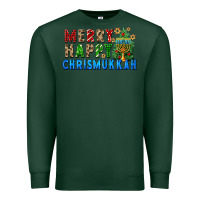 Sports Green merry happy chrismukkah Premium Sweatshirt - FaDigitalArtStudio
