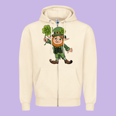 St. Patrick's Day Elf Zipper Hoodie Designed By Cowgirlartshop