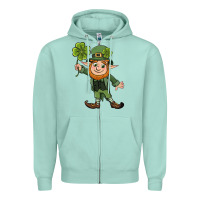Seafoam St. Patrick's day elf Zipper Hoodie - CowGirlArtShop