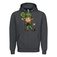 Smoke St. Patrick's day elf Zipper Hoodie - CowGirlArtShop