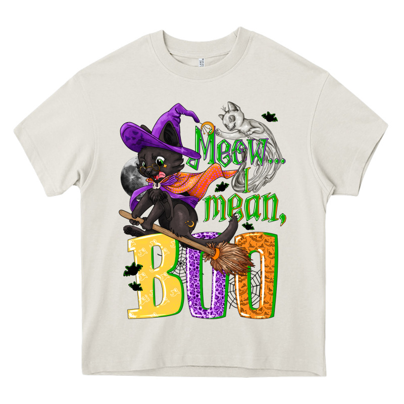 Meow I Mean, Boo Halloween Heavy Core Tee by NancyCooperArtShop | Teevron