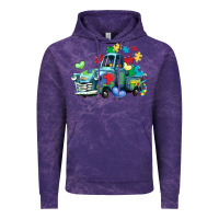Cloud Purple autism truck Vintage Hoodie - LillyAllenDesigns