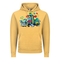 Vintage Mustard autism truck Vintage Hoodie - LillyAllenDesigns
