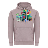 Vintage Zinc autism truck Vintage Hoodie - LillyAllenDesigns