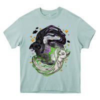 Arona Magical cats ghost with moon Halloween Heavy Core Tee - NancyCooperArtShop