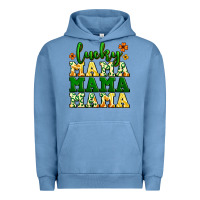 Pigment Pebble Blue lucky mama mama mama  St. Patrick's Urban Hoodie - LillyAllenDesigns