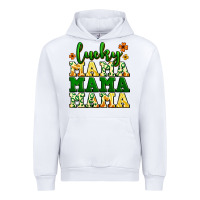 White lucky mama mama mama  St. Patrick's Urban Hoodie - LillyAllenDesigns