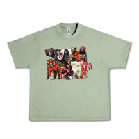 Oil Green Christmas Bear Family Urban Heavy Tee - LillyAllenDesigns