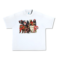 White Christmas Bear Family Urban Heavy Tee - LillyAllenDesigns