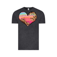 Vintage Black valentine s day colorful heart Vintage Tee - LillyAllenDesigns