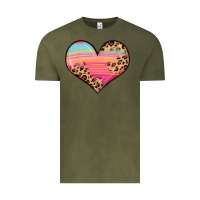 Vintage Olive valentine s day colorful heart Vintage Tee - LillyAllenDesigns