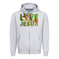 Heather Grey Love like Jesus Zipper Hoodie - CowGirlArtShop
