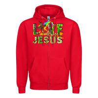 Red Love like Jesus Zipper Hoodie - CowGirlArtShop