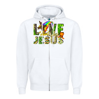 White Love like Jesus Zipper Hoodie - CowGirlArtShop