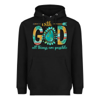 Black with god all things are possible with turquoise gemstone bbs Heavyweight Hoodie - BundleAndBundleShop