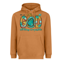 Meerkat with god all things are possible with turquoise gemstone bbs Heavyweight Hoodie - BundleAndBundleShop
