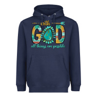 Navy with god all things are possible with turquoise gemstone bbs Heavyweight Hoodie - BundleAndBundleShop