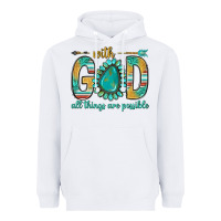 White with god all things are possible with turquoise gemstone bbs Heavyweight Hoodie - BundleAndBundleShop