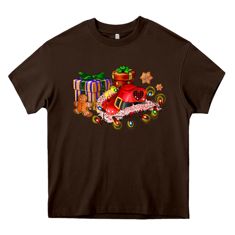 Cowgirl Hat With Gifts And Cookies Heavy Core Tee by AdoDesignShop | Teevron