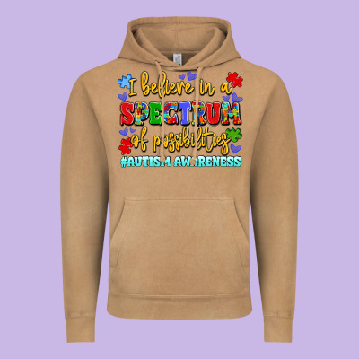 I Believe In A Spectrum Of Possibilities Vintage Hoodie Designed By Lillyallendesigns