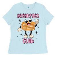 Baby Blue breakfast club Ladies Tee - MaliasSmallBusiness