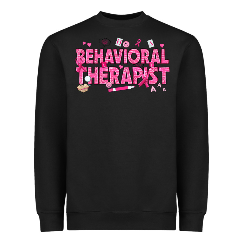 Breast Cancer Behavioral Therapist Heavyweight Sweatshirt by texasbilliewilder | Teevron
