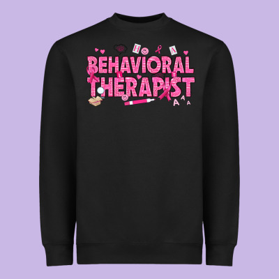 Breast Cancer Behavioral Therapist Heavyweight Sweatshirt Designed By Texasbilliewilder