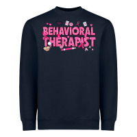 Navy Breast Cancer behavioral therapist Heavyweight Sweatshirt - texasbilliewilder